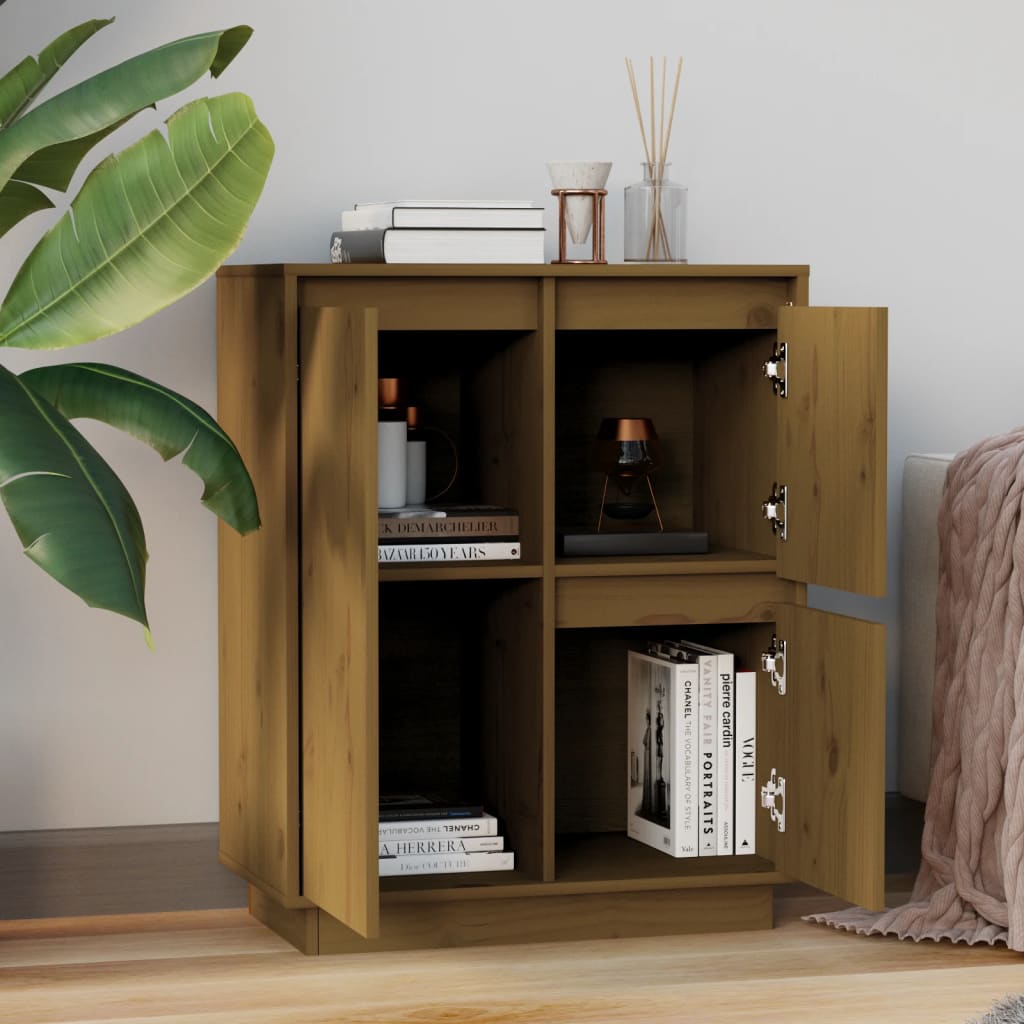 Sideboard Honey Brown 60x34x75 cm Solid Wood Pine
