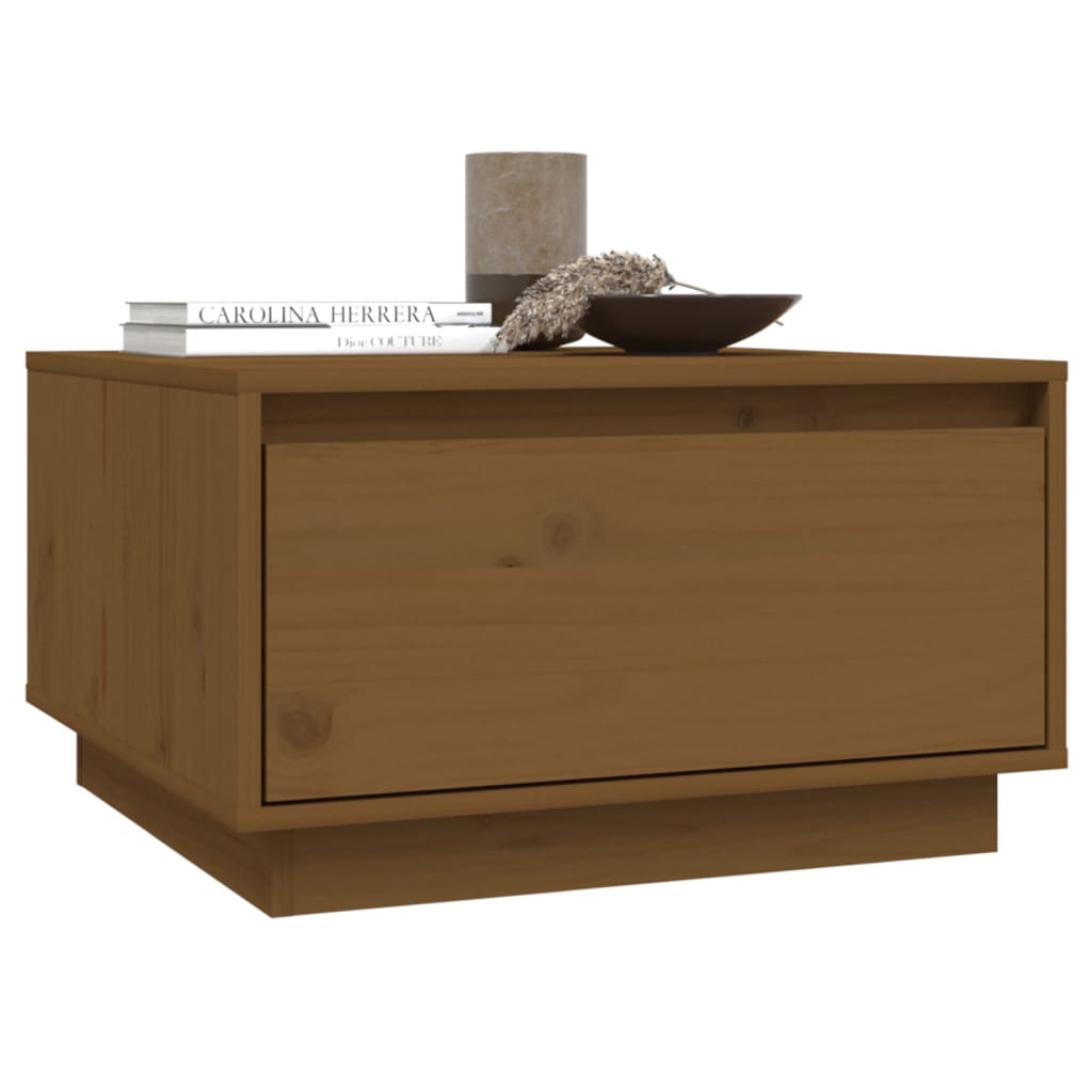 Coffee Table Honey Brown 55x56x32 cm Solid Wood Pine