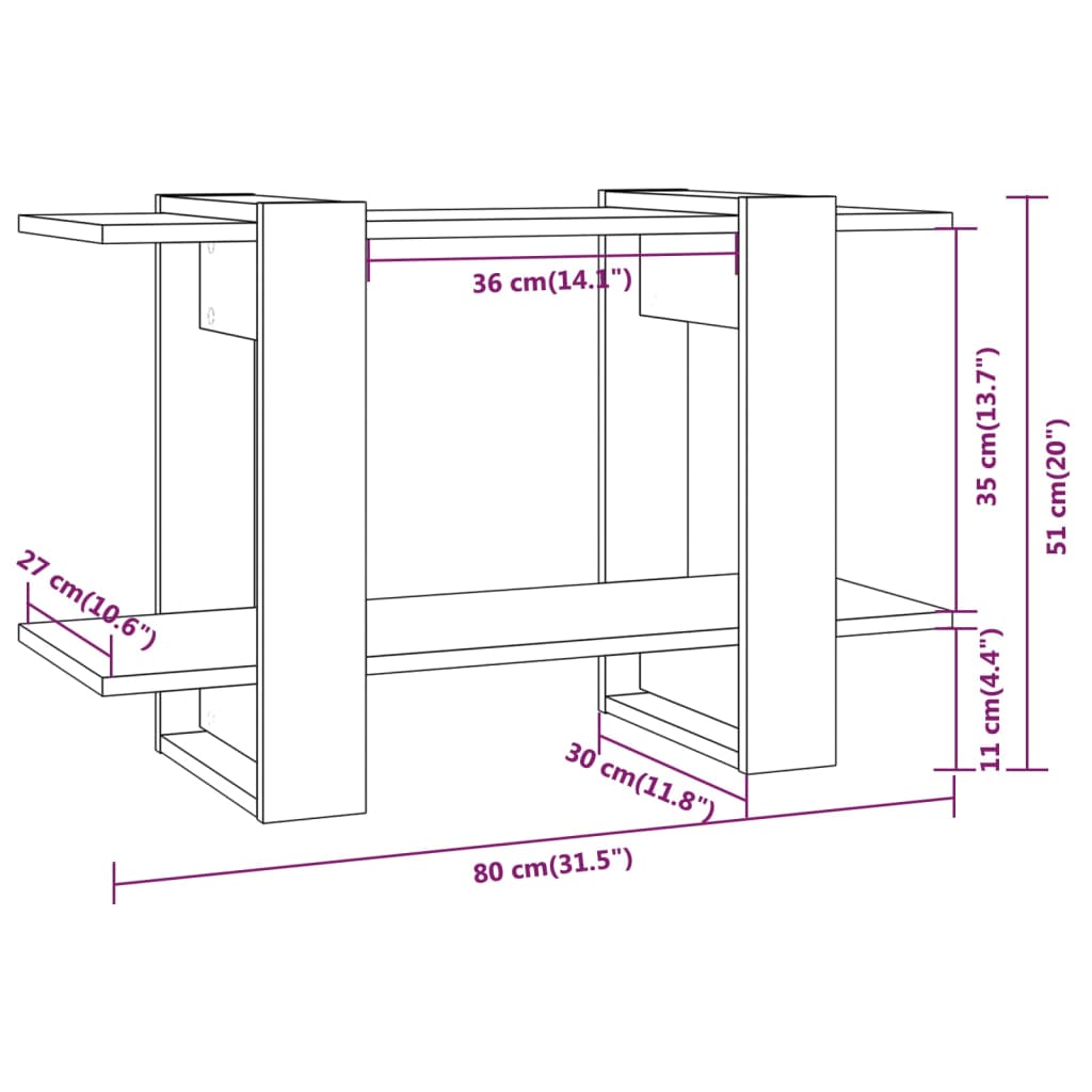 Book Cabinet/Room Divider High Gloss White 80x30x51 cm