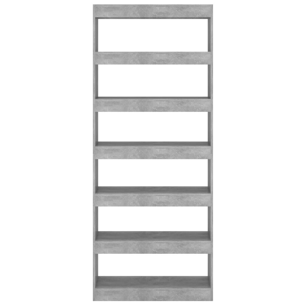 Book Cabinet/Room Divider Concrete Grey 80x30x198 cm Engineered Wood