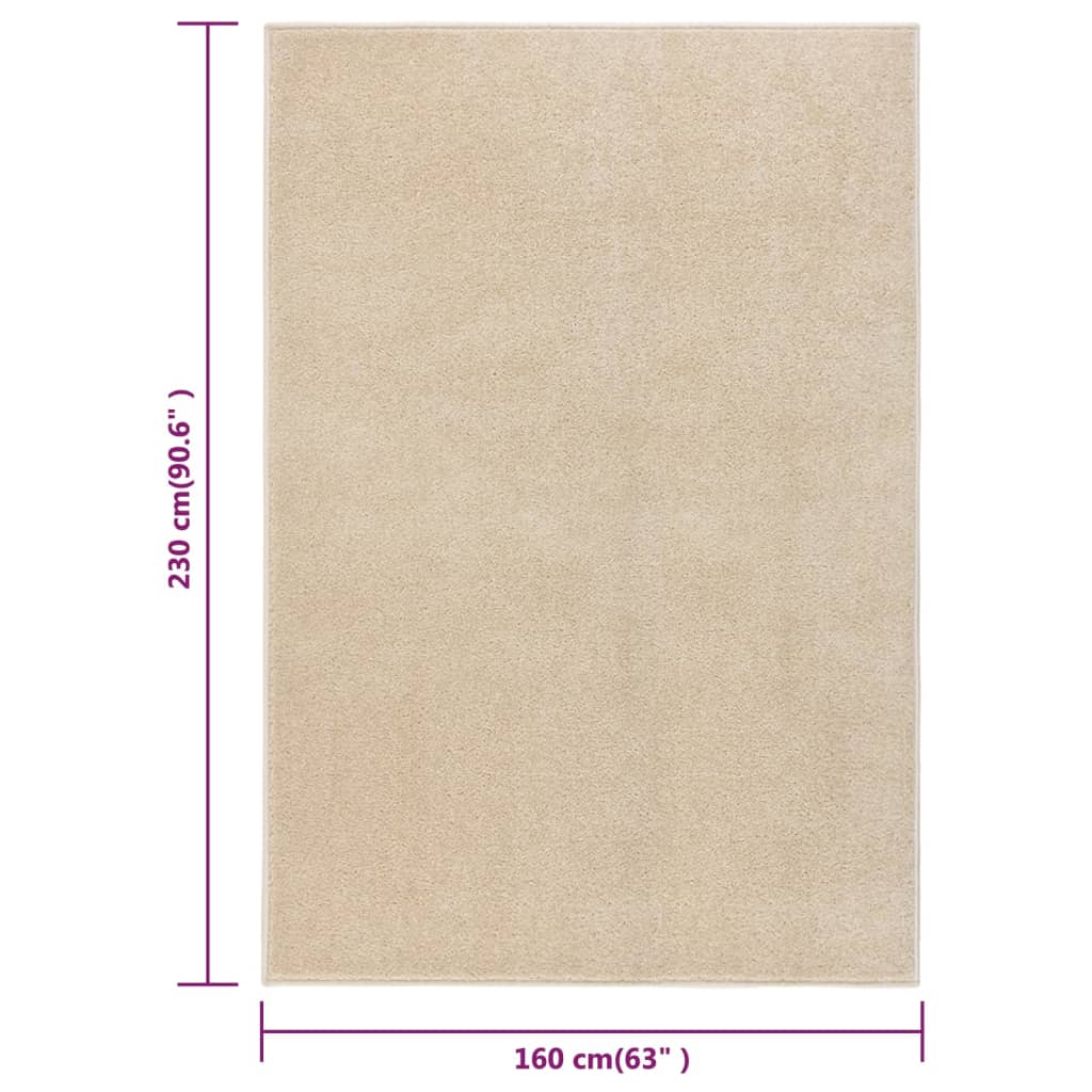 Rug Short Pile 160x230 cm Beige