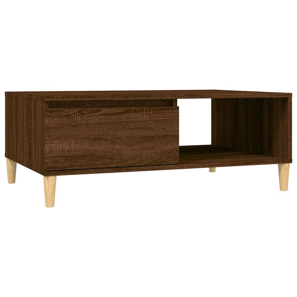 Coffee Table Brown Oak 90x60x35 cm Engineered Wood