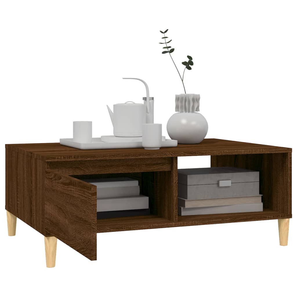 Coffee Table Brown Oak 90x60x35 cm Engineered Wood
