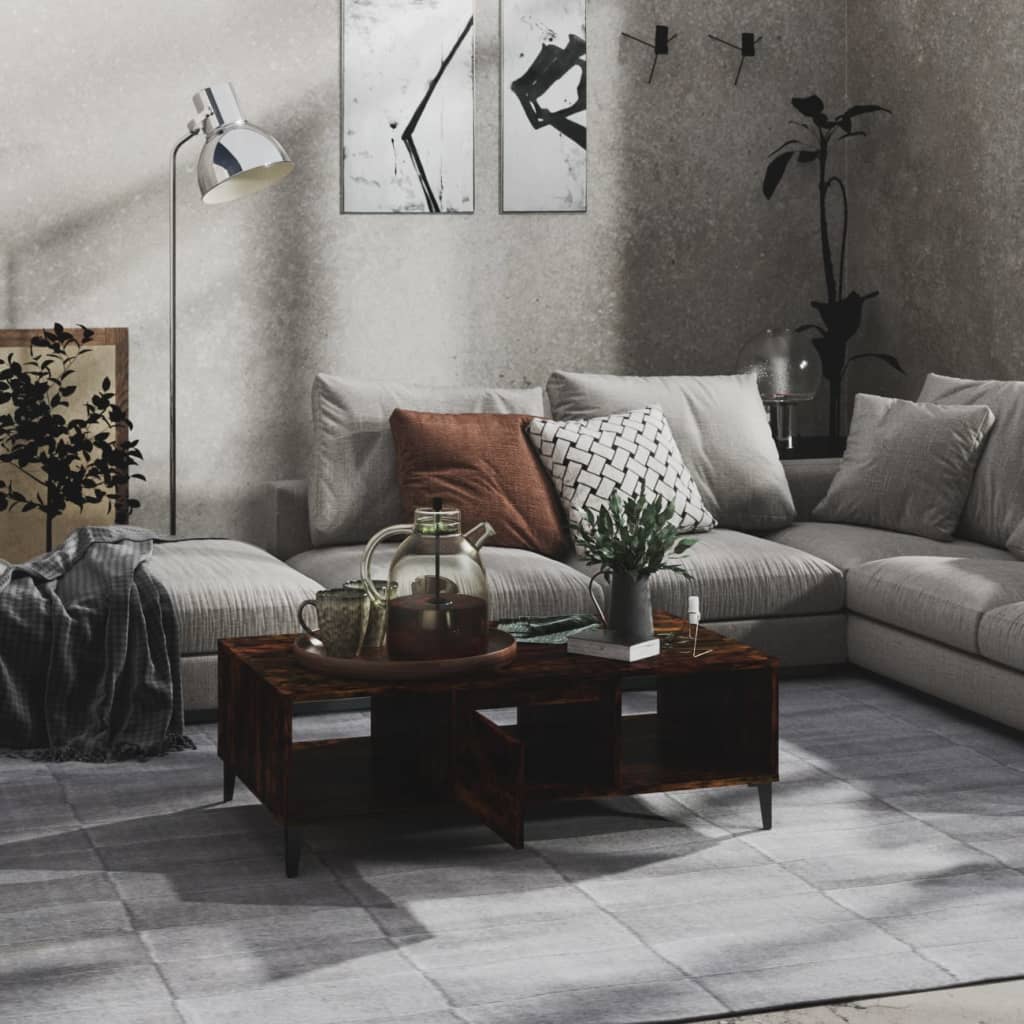 Coffee Table Smoked Oak 103.5x60x35 cm Engineered Wood