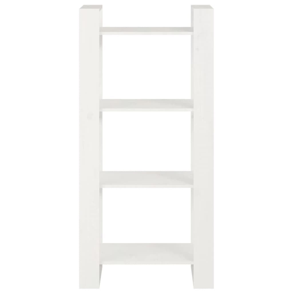 Book Cabinet/Room Divider White 60x35x125 cm Solid Wood