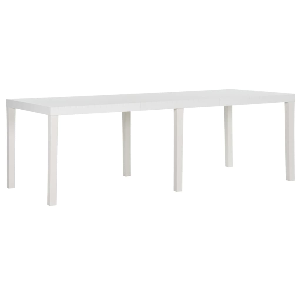 Garden Table 220x90x72 cm PP White