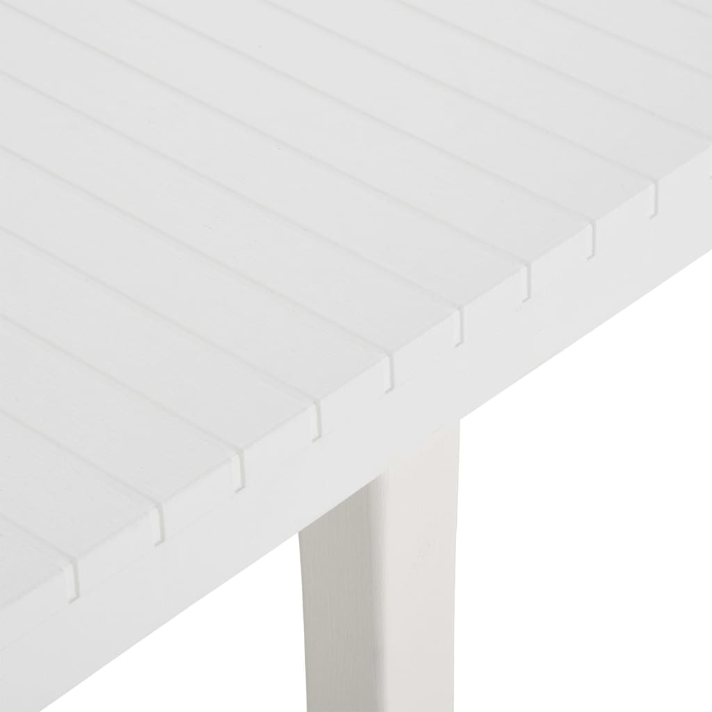 Garden Table 220x90x72 cm PP White