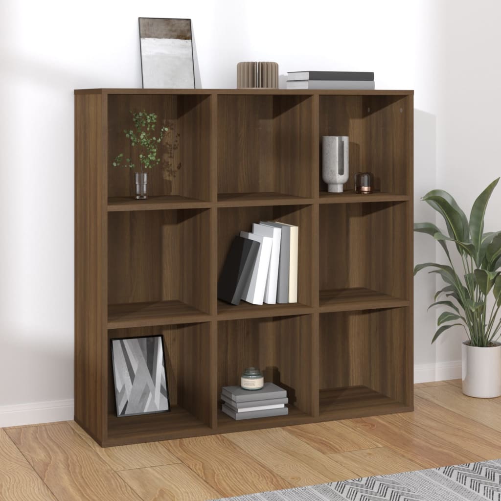 Book Cabinet Brown Oak 98x29x97.5 cm