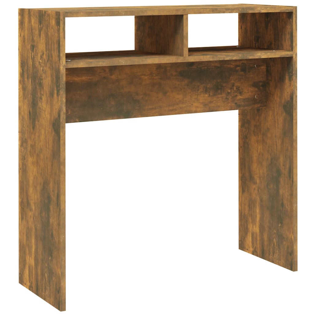 Console Table Smoked Oak 78x30x80 cm Engineered Wood