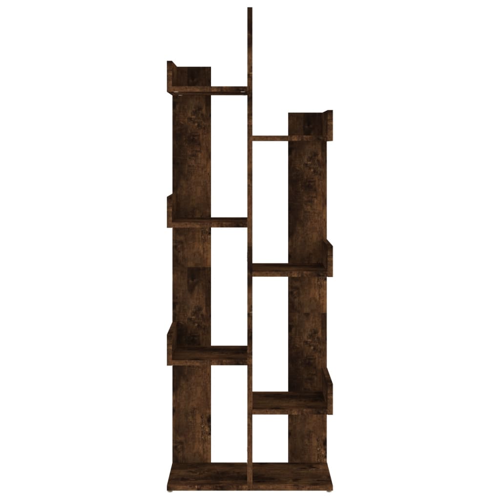 Book Cabinet 48x25.5x140 cm Smoked Oak Engineered Wood