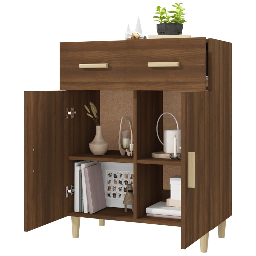 Sideboard Brown Oak 69.5x34x90 cm Engineered Wood