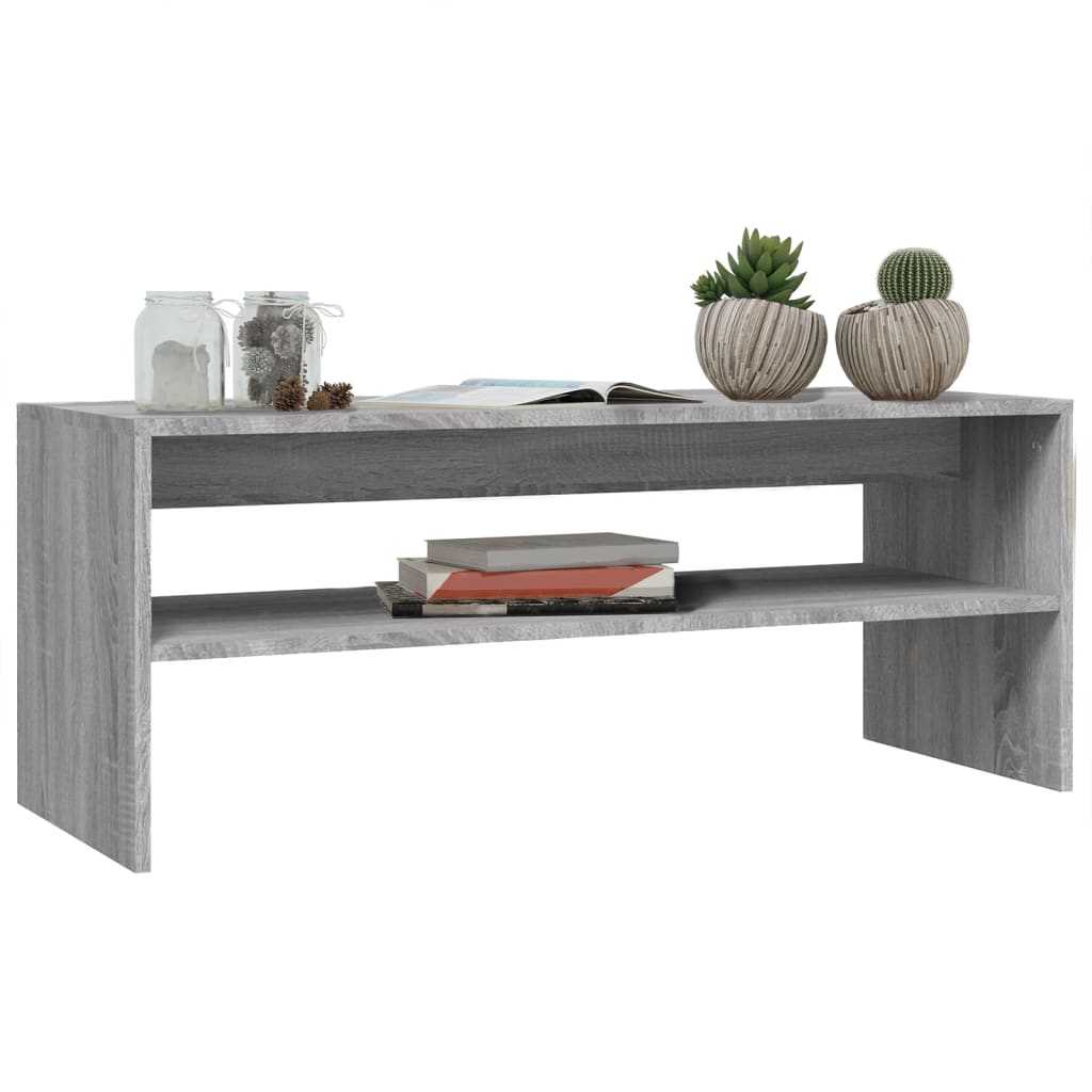 Coffee Table Grey Sonoma 100x40x40 cm Engineered Wood