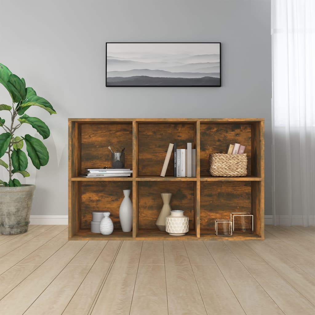 Book Cabinet/Sideboard Smoked Oak 66x30x98 cm Engineered Wood