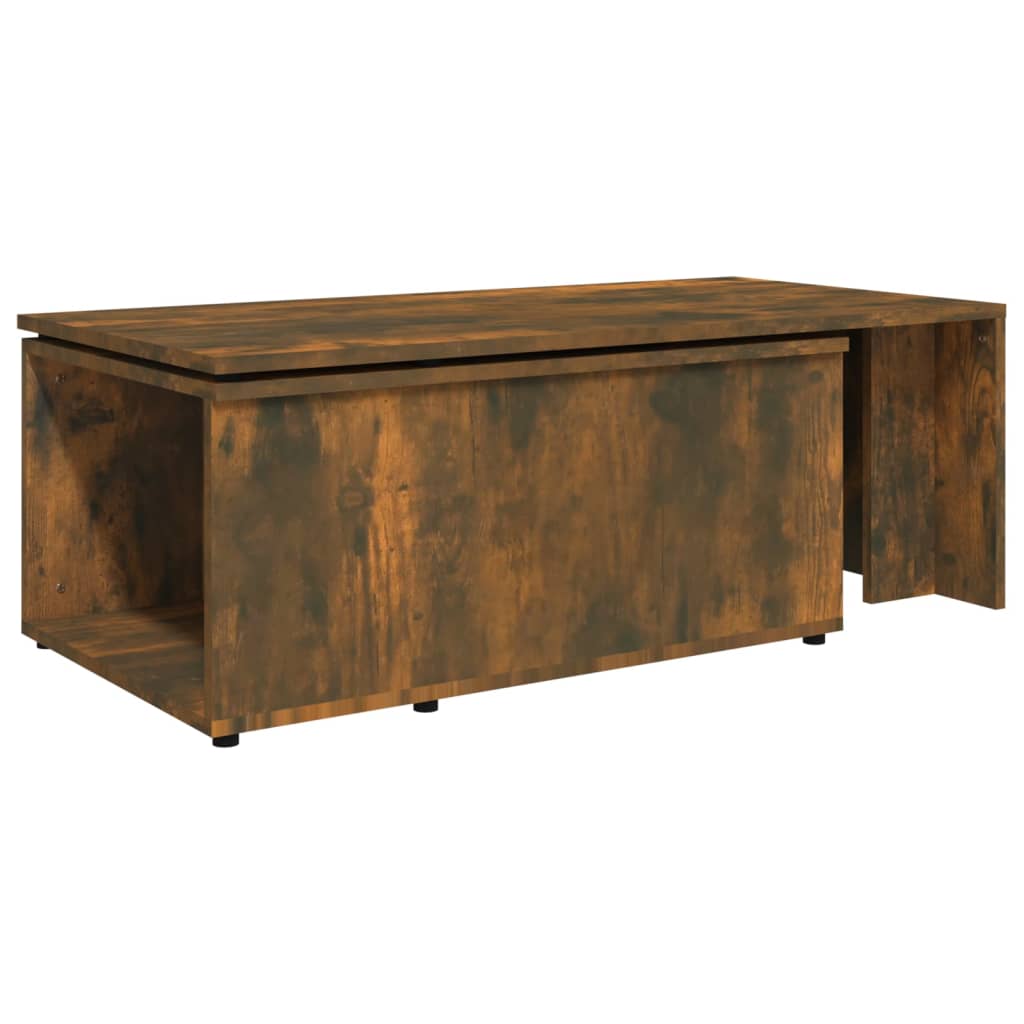 Coffee Table Smoked Oak 150x50x35 cm Engineered Wood