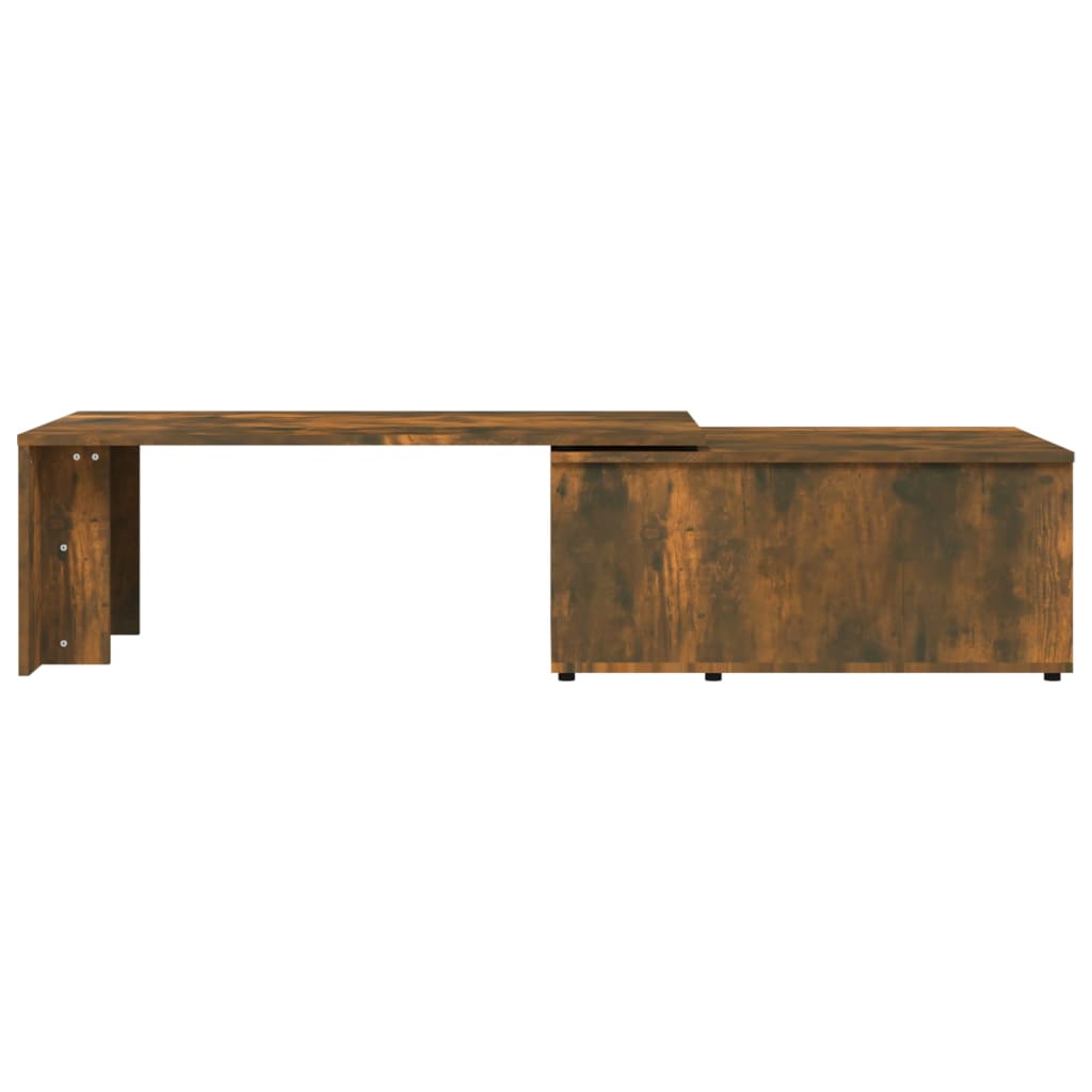 Coffee Table Smoked Oak 150x50x35 cm Engineered Wood