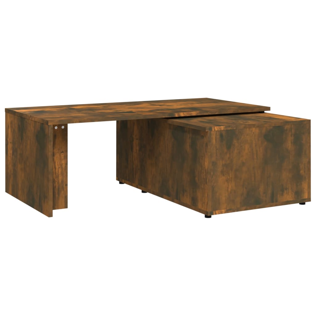 Coffee Table Smoked Oak 150x50x35 cm Engineered Wood