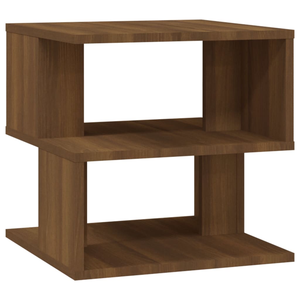 Side Table Brown Oak 40x40x40 cm Engineered Wood