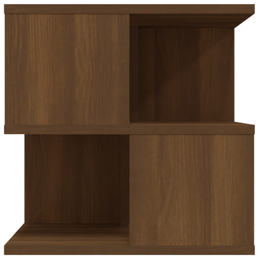 Side Table Brown Oak 40x40x40 cm Engineered Wood