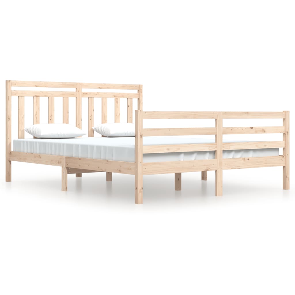 Bed Frame without Mattress 160x200 cm Solid Wood