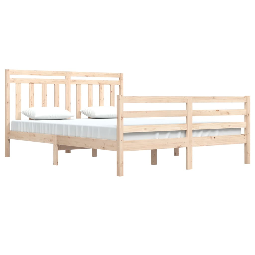 Bed Frame without Mattress 160x200 cm Solid Wood