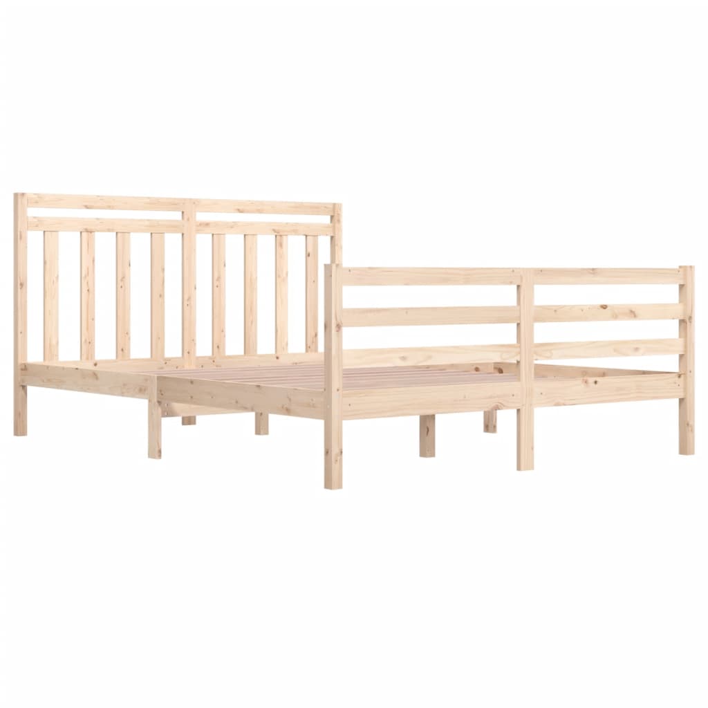 Bed Frame without Mattress 160x200 cm Solid Wood