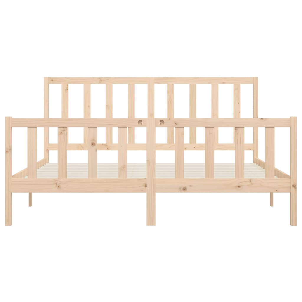 Bed Frame without Mattress 200x200 cm Solid Wood