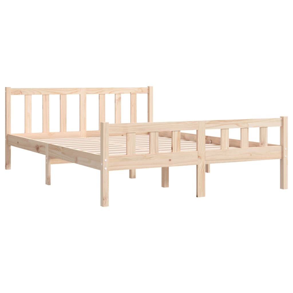Bed Frame without Mattress Solid Wood Small Double