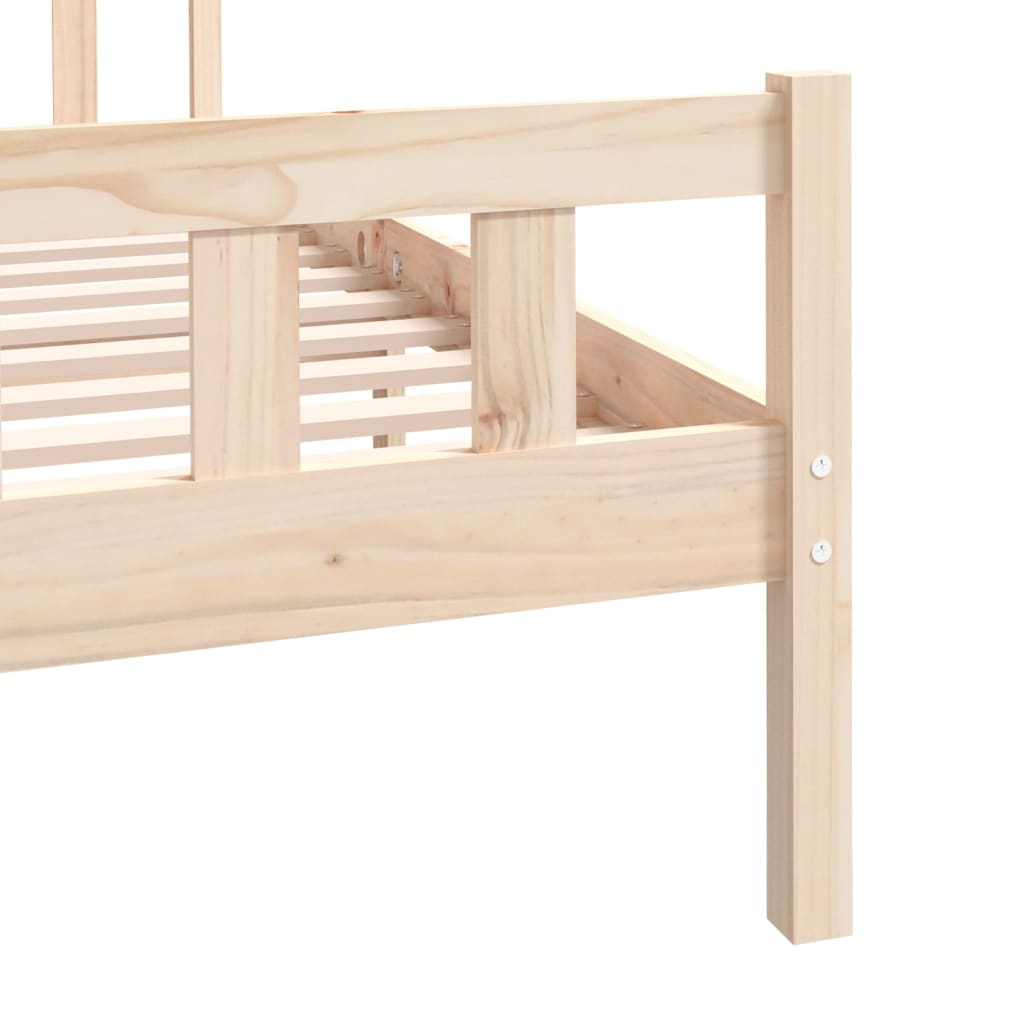 Bed Frame without Mattress Solid Wood Small Double