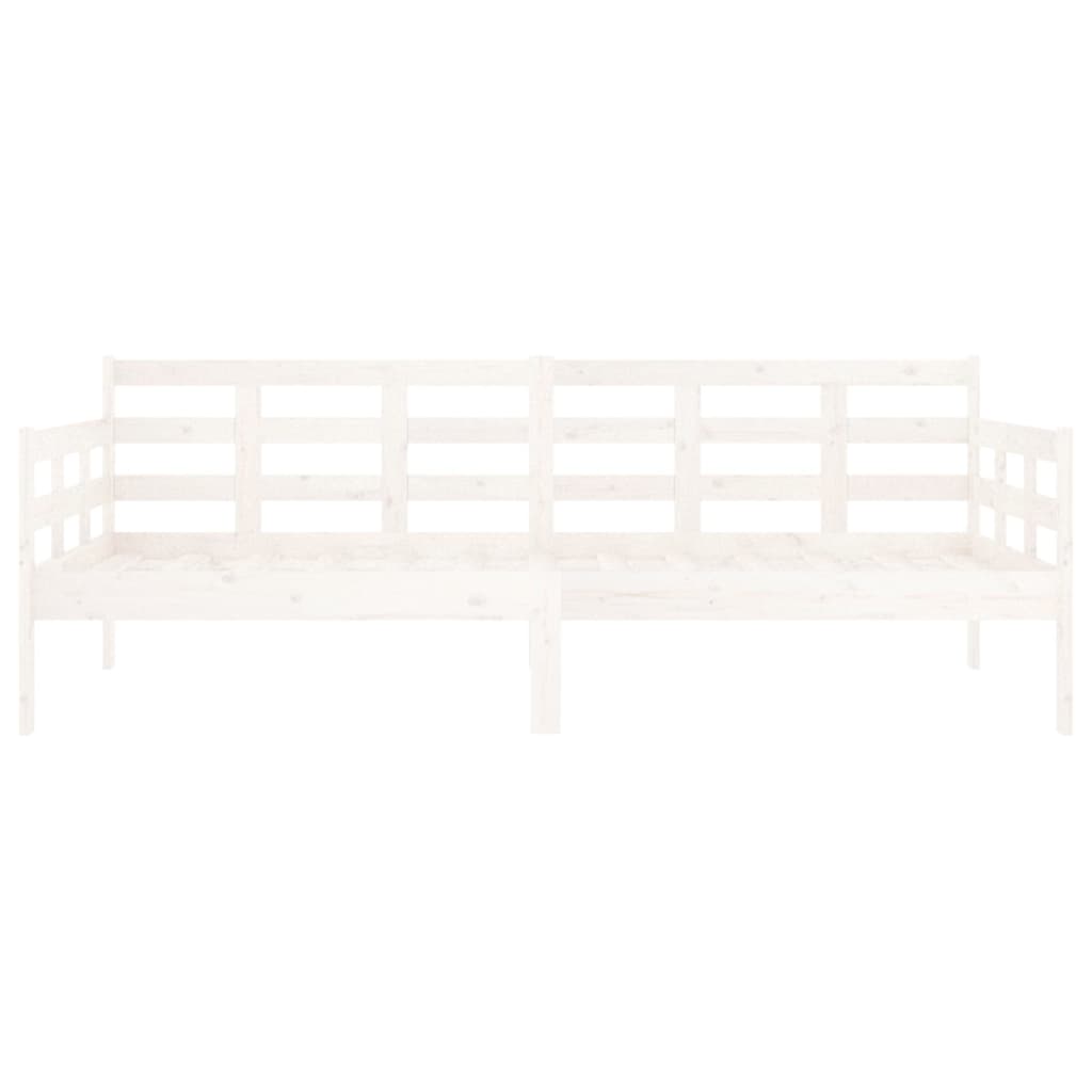 Day Bed without Mattress White Solid Wood Pine 90x190 cm Single