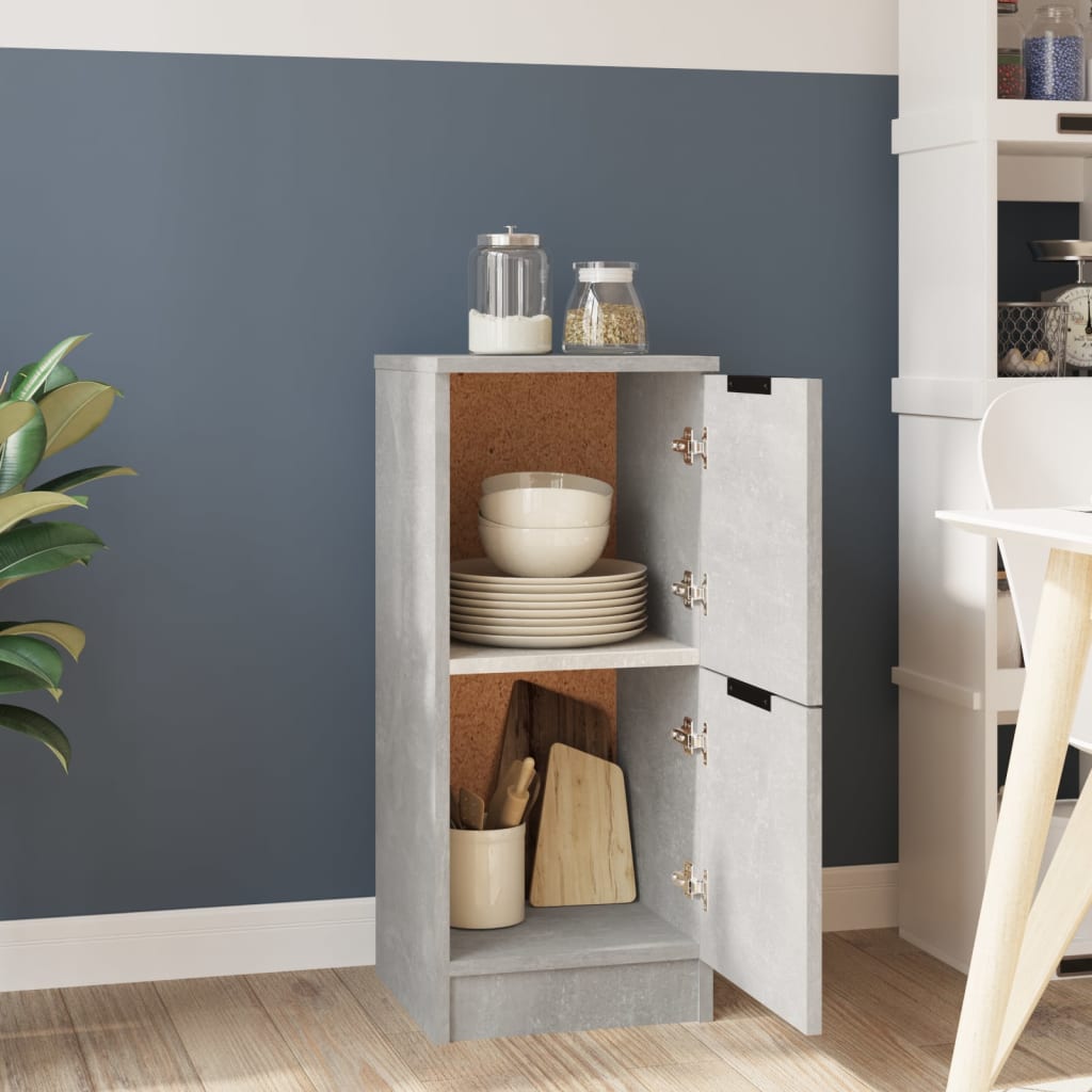 Sideboard Concrete Grey 30x30x70 cm Engineered Wood