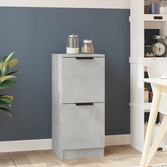 Sideboard Concrete Grey 30x30x70 cm Engineered Wood