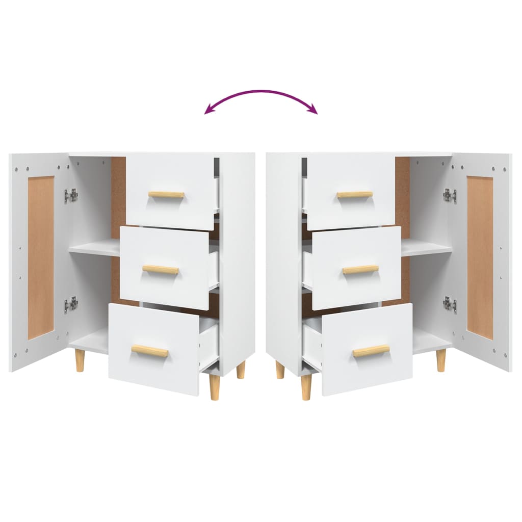 Sideboard White 69.5x34x90 cm Engineered Wood