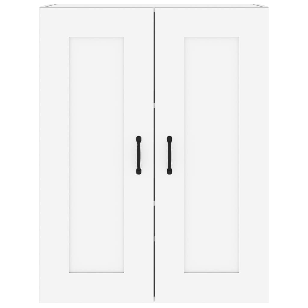 Hanging Wall Cabinet High Gloss White 69.5x32.5x90 cm