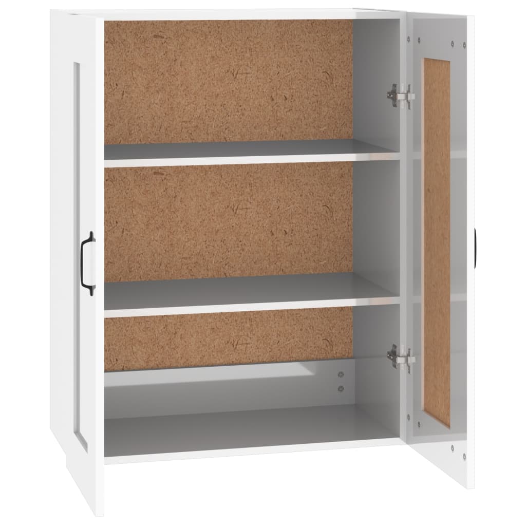 Hanging Wall Cabinet High Gloss White 69.5x32.5x90 cm
