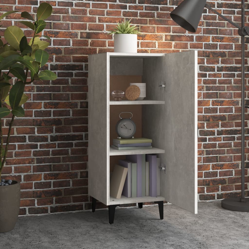 Sideboard Concrete Grey 34.5x34x90 cm Engineered Wood