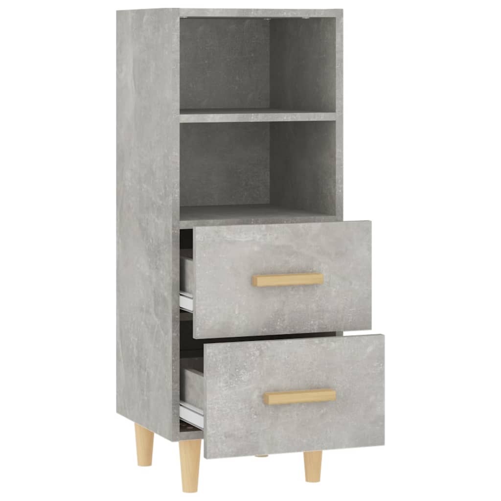 Sideboard Concrete Grey 34.5x34x90 cm Engineered Wood