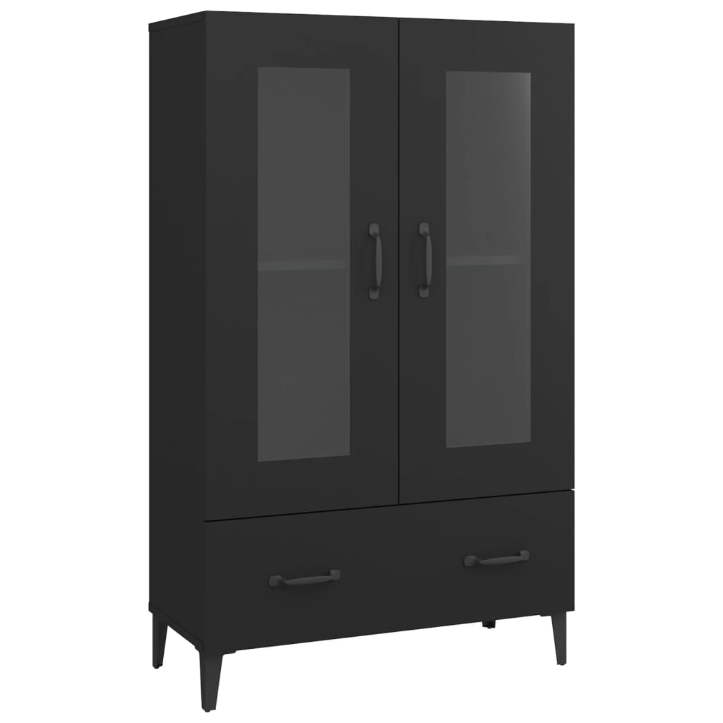 Highboard Black 70x31x115 cm Engineered Wood