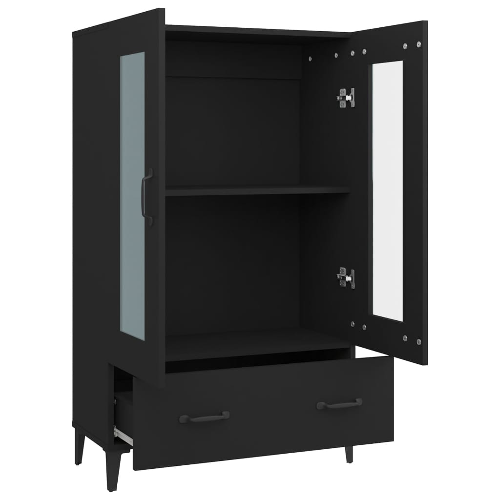 Highboard Black 70x31x115 cm Engineered Wood