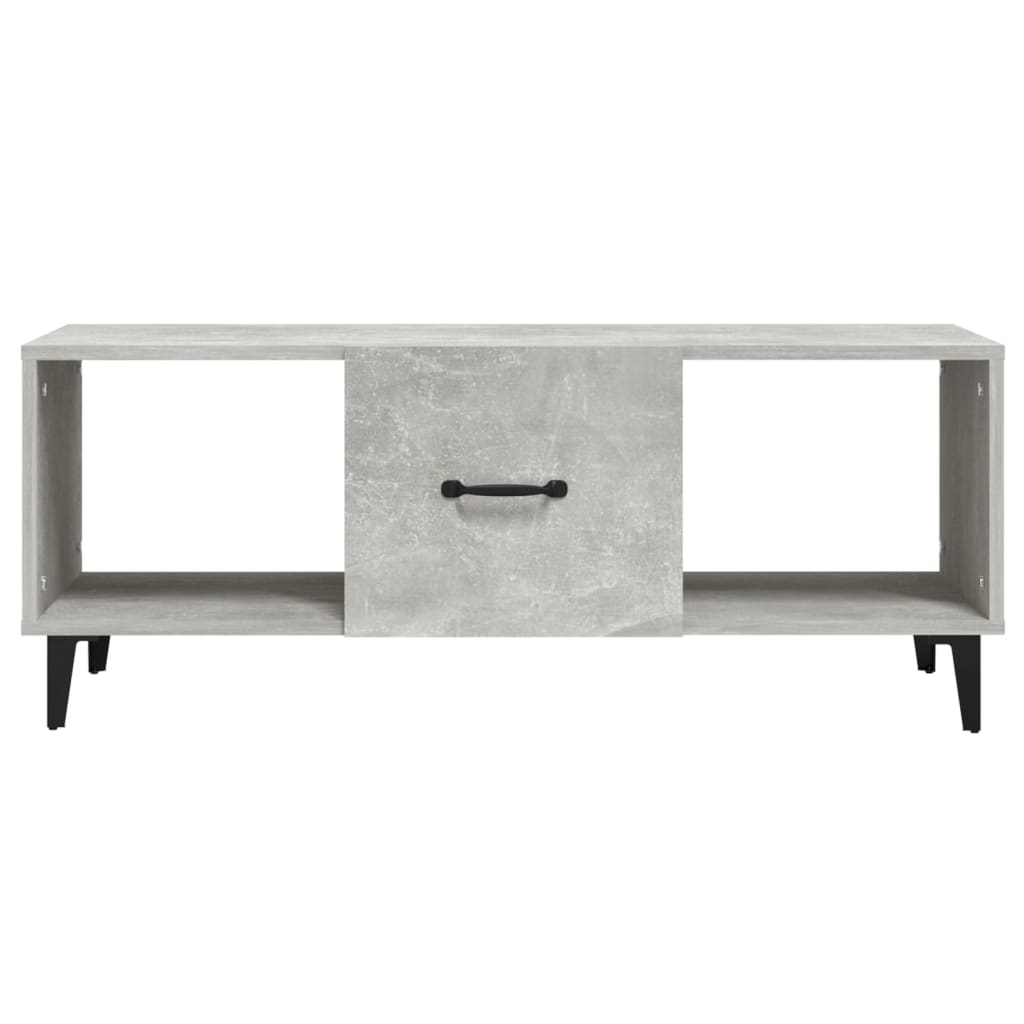 Coffee Table Concrete Grey 102x50x40 cm Engineered Wood
