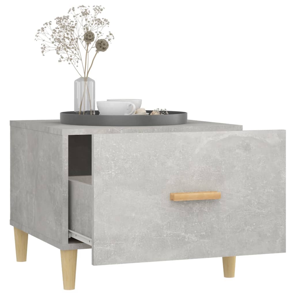 Coffee Table Concrete Grey 50x50x40 cm Engineered Wood