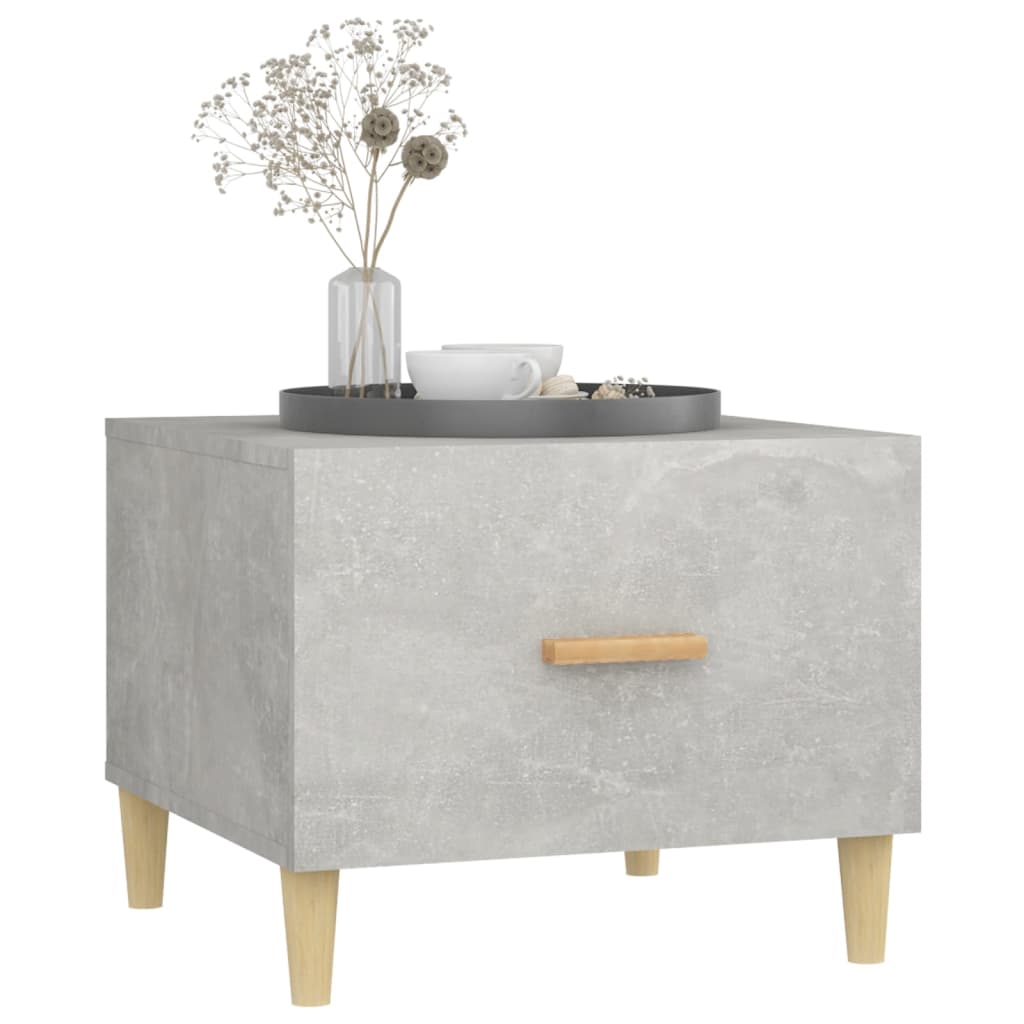 Coffee Table Concrete Grey 50x50x40 cm Engineered Wood