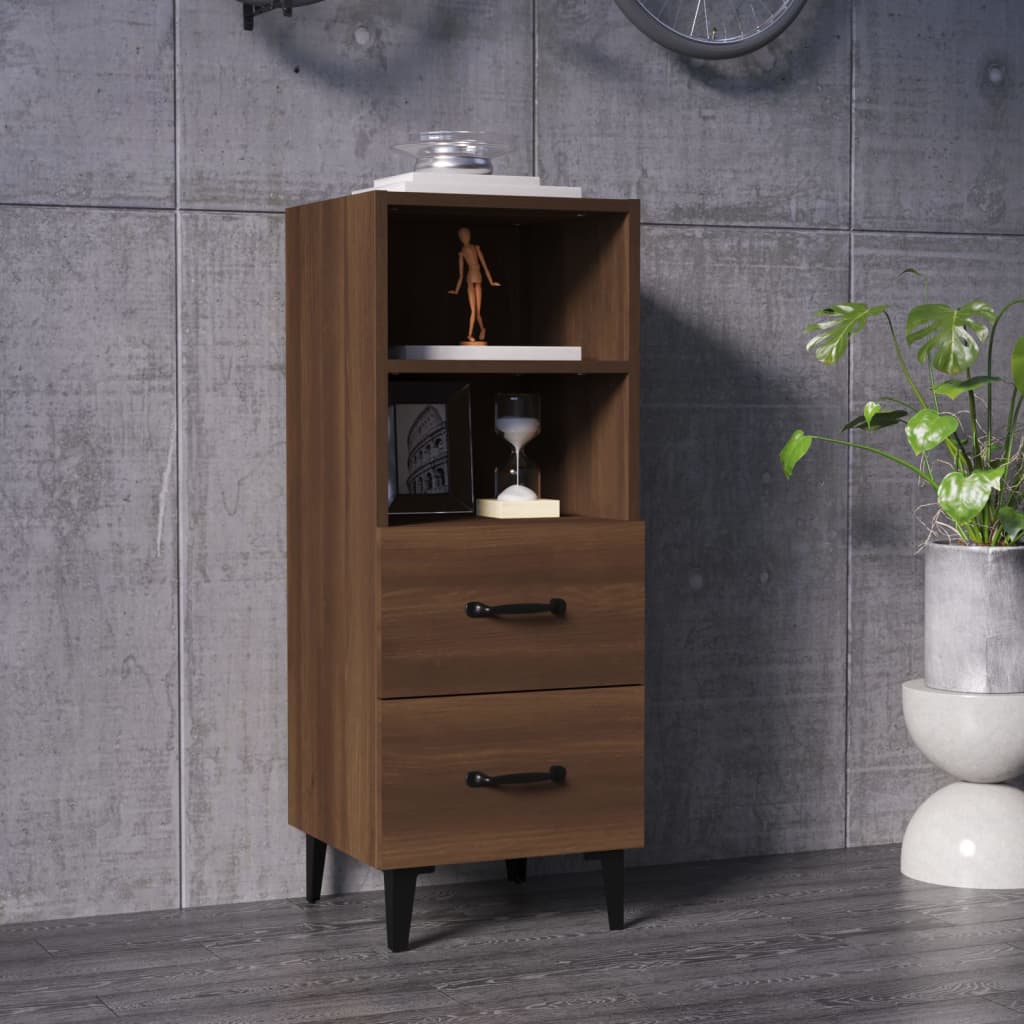 Sideboard Brown Oak 34.5x34x90 cm Engineered Wood