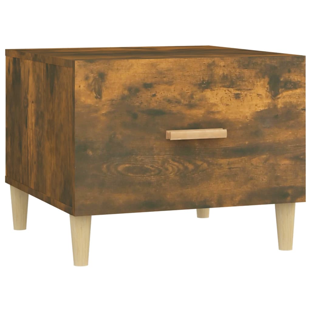 Coffee Table Smoked Oak 50x50x40 cm Engineered Wood