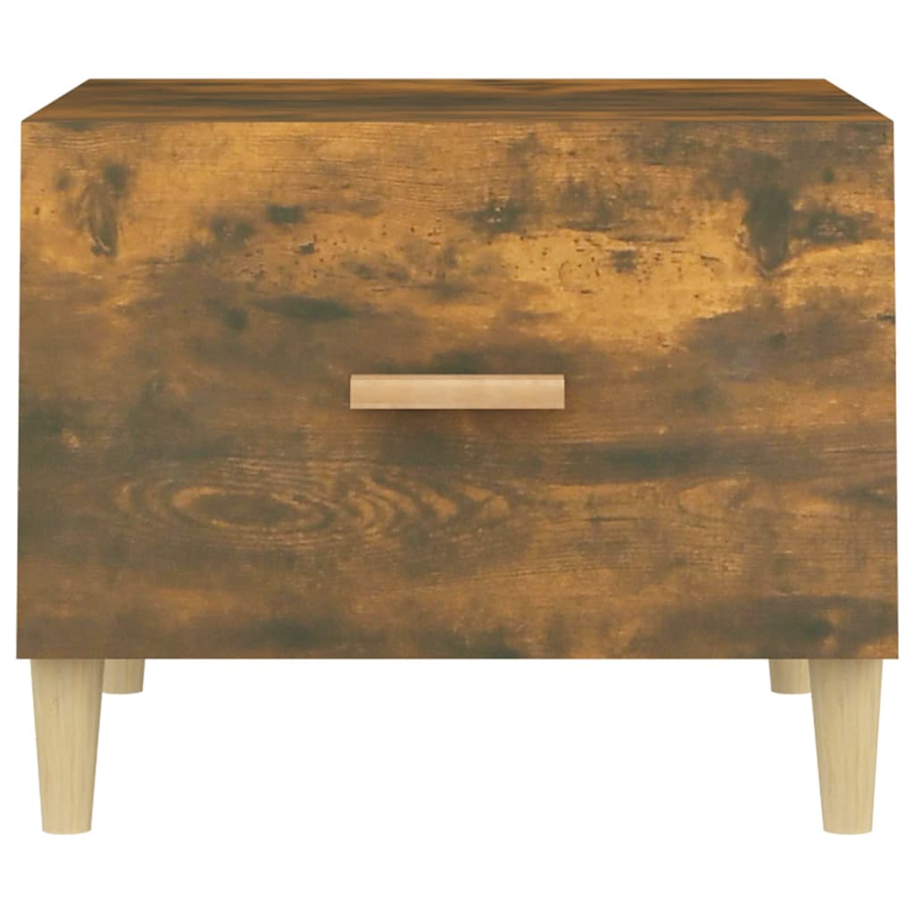 Coffee Table Smoked Oak 50x50x40 cm Engineered Wood