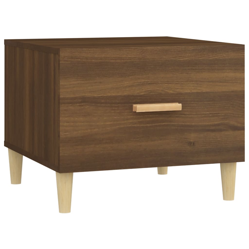 Coffee Table Brown Oak 50x50x40 cm Engineered Wood
