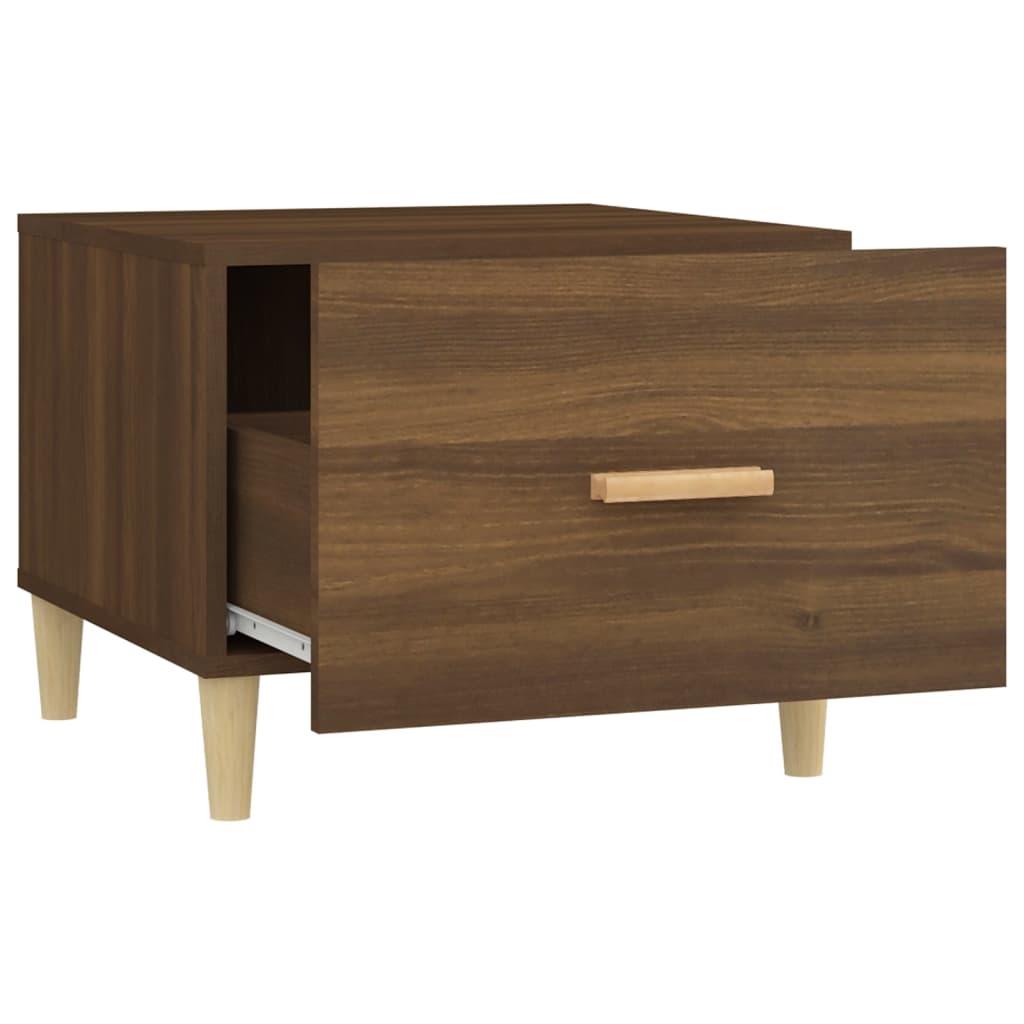 Coffee Table Brown Oak 50x50x40 cm Engineered Wood