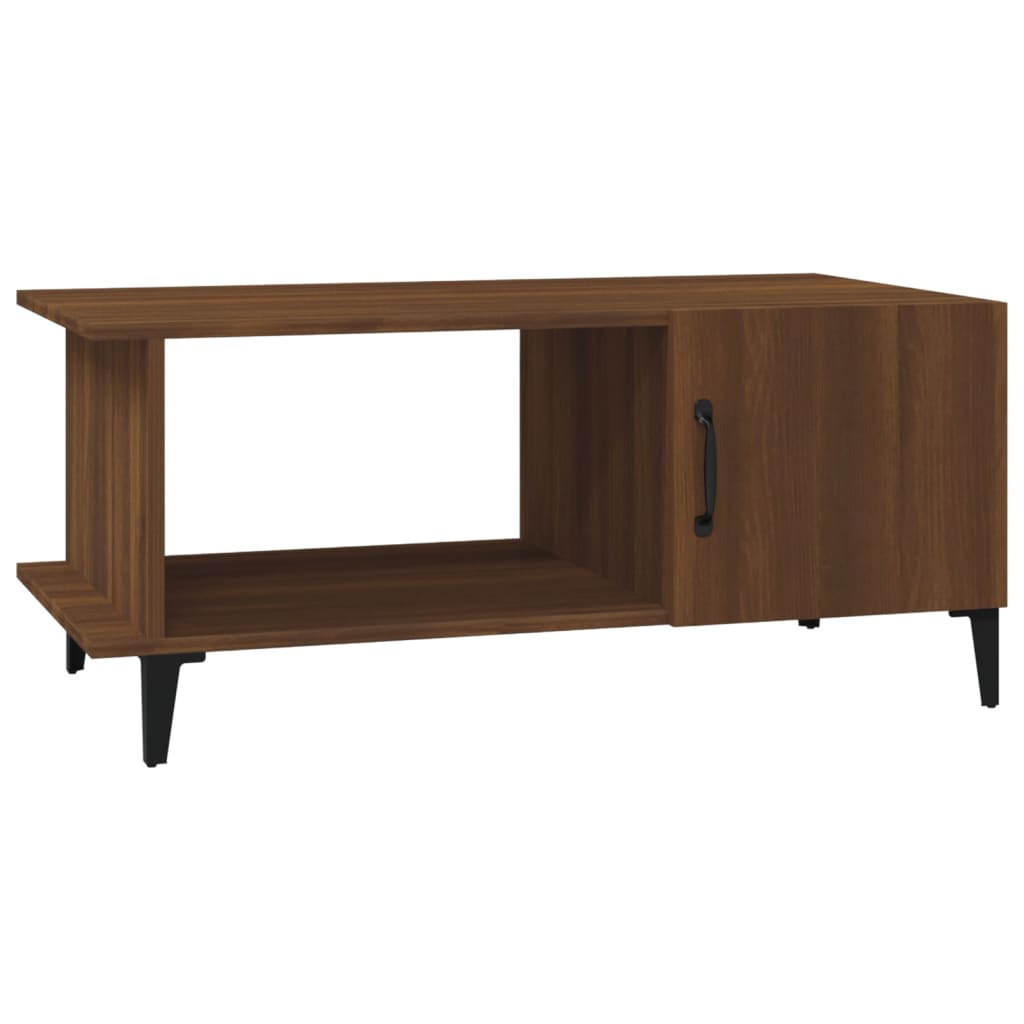 Coffee Table Brown Oak 90x50x40 cm Engineered Wood
