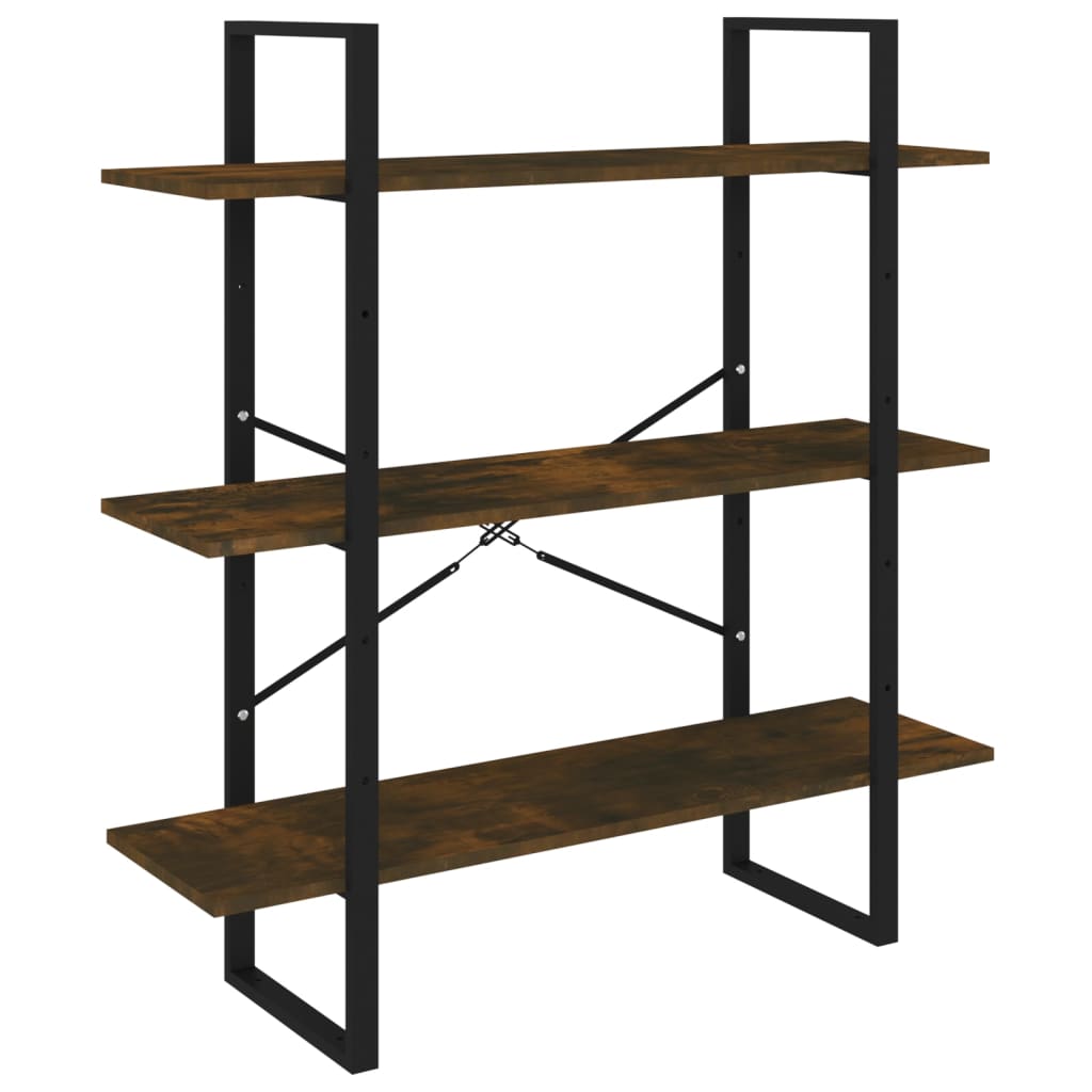 Book Cabinet Smoked Oak 100x30x105 cm Engineered Wood