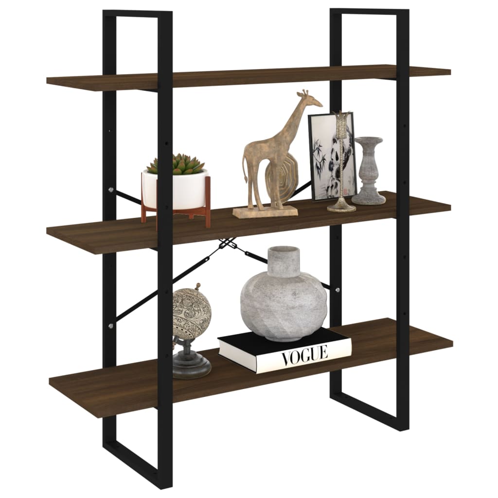 Book Cabinet Smoked Oak 100x30x105 cm Engineered Wood