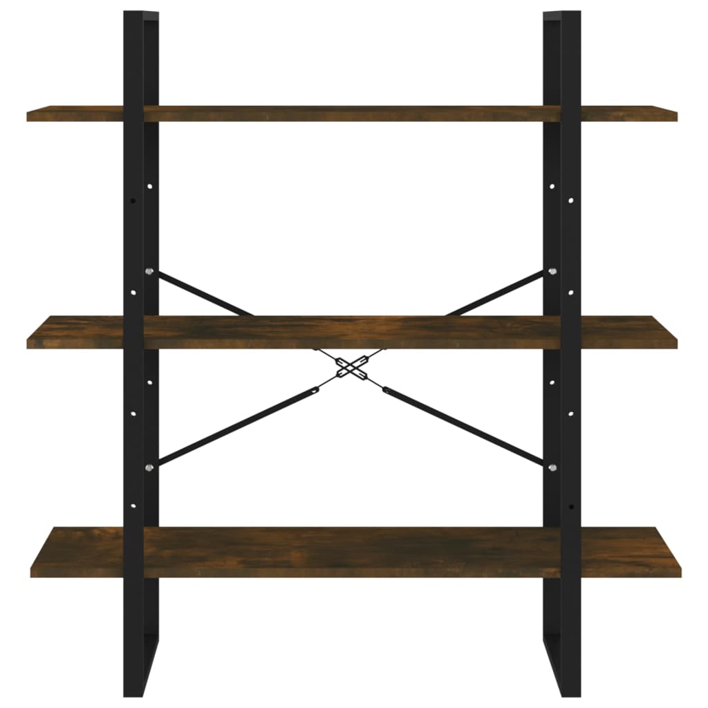 Book Cabinet Smoked Oak 100x30x105 cm Engineered Wood